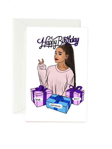 Ariana Grande Birthday Card - Etsy