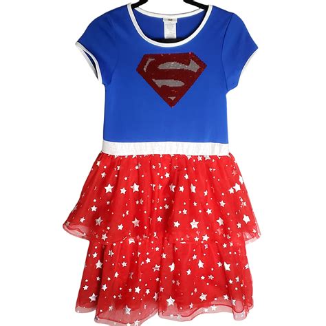 DC COMICS SUPERGIRL DRESS Halloween Costume Flip Sequ… - Gem