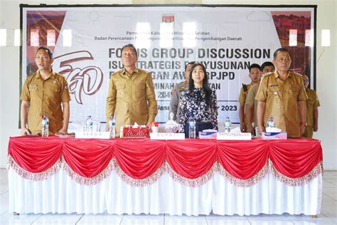 FGD Isu Strategis Penyusunan Rancangan Awal RPJPD Kabupaten Minahasa