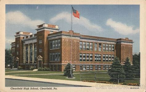 Clearfield High School Pennsylvania Postcard