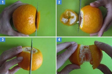 Easy Way To Peel Orange 2 Pics