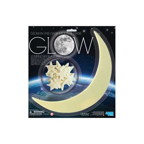 Set Luna Grande E Stelle Glow Stelline E Luna Moon Fluorescente