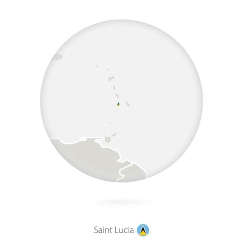 Mapa De Santa Lúcia E Bandeira Nacional Em Um Círculo 9678296 Vetor No Vecteezy