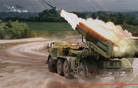 Wallpaper Military Art Weapons Rocket Mlrs Except For Mobile And