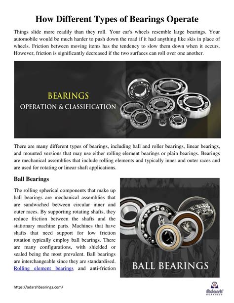 Ppt Engineering Guide To Different Categories Of Bearings Powerpoint