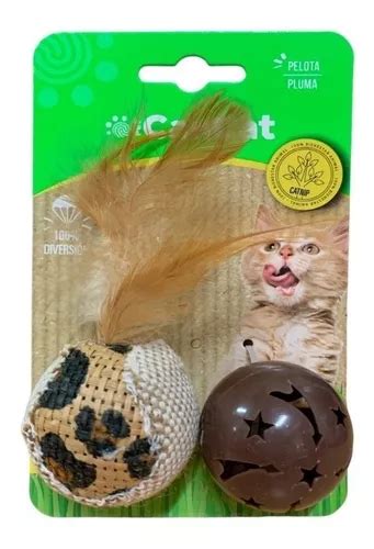 Juguete Pelota Cascabel Con Plumas Cancat Para Gatos Siam S Mercadolibre