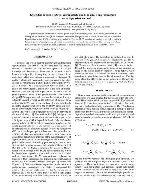 Pdf Extended Proton Neutron Quasiparticle Random Phase Approximation