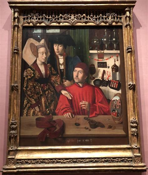 Petrus Christus A Goldsmith In His Shop Actual Painting In The