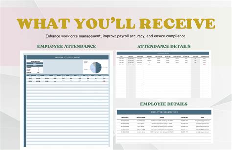 Employee Attendance Report Template in Excel, Google Sheets - Download ...