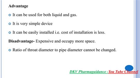 Flow Of Fluids Venturi Meter And Pitot Tube Ppt