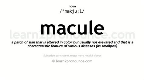 Pronunciation of Macule | Definition of Macule - YouTube