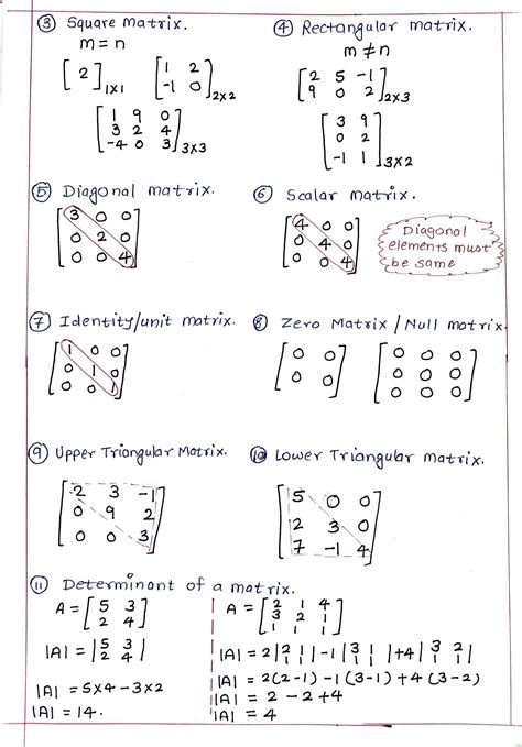 SOLUTION: Matrices formula sheet 15096094 2023 05 30 15 40 - Studypool