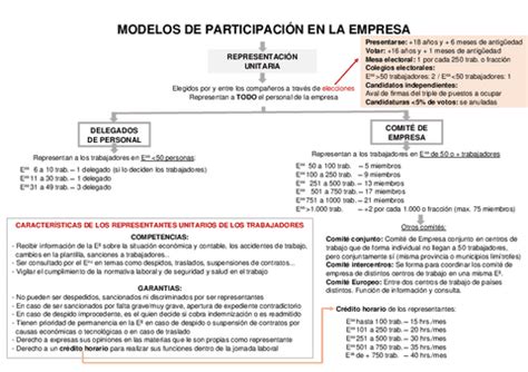 Esquema Resumen UD 10 MODELOS DE PARTICIPACION EN LA EMPRESA Pdf