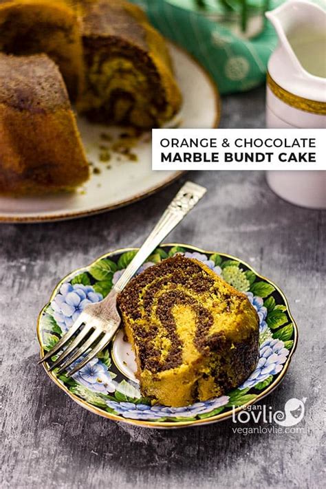 Orange Chocolate Marble Bundt Cake Veganlovlie