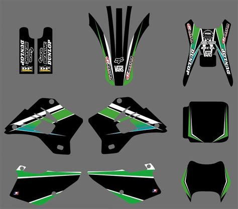 New Team Graphics Backgrounds Decal Sticker Kit For Kdx