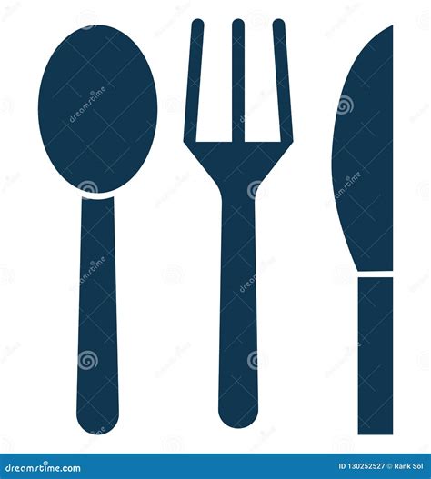 Cutlery Isolated Vector Icon Which Can Be Easily Modified Or Edit Stock