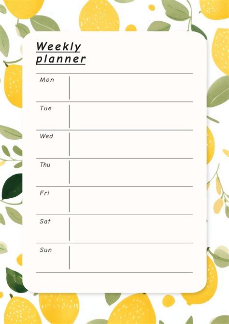 Weekly plan schedule template | Premium Editable Template - rawpixel