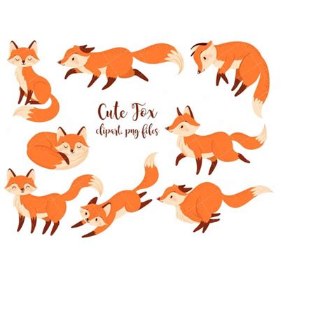 Cute Fox Clipart, fox clipart, fox cub clipart, cute fox png - Inspire ...