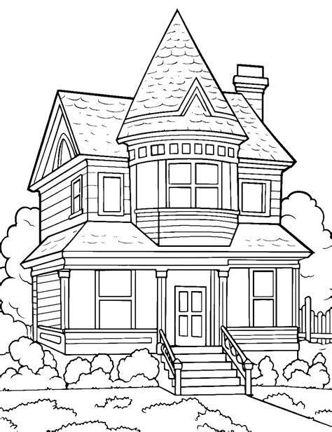 35 House Coloring Pages: Printable Sheets