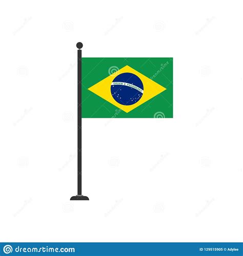 Cone Conservado Em Estoque Da Bandeira De Brasil Do Vetor Imagem De