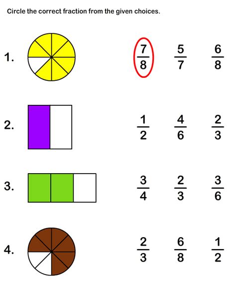 Unit Fraction Grade 2 Worksheet