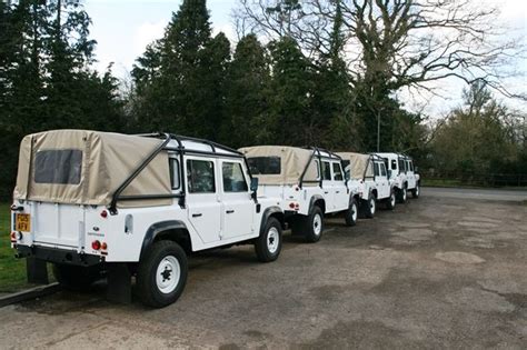 4 X Roll Bars Fitted Onto 3 Defender 110 Double Cabs And 1 Station