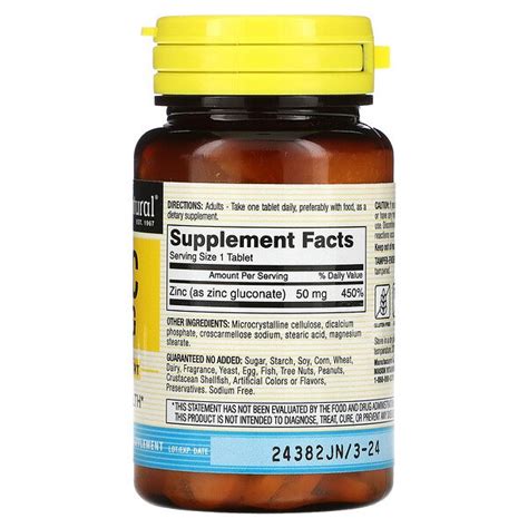 Mason Natural Zinc Mg Tablets Globevitamin