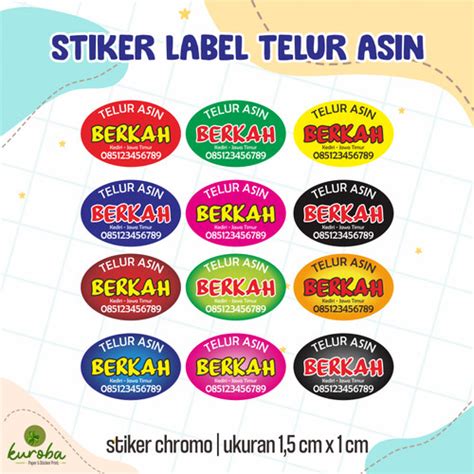 Jual Label Stiker Telur Asin Kota Kediri Kuroba Party Supplies Tokopedia