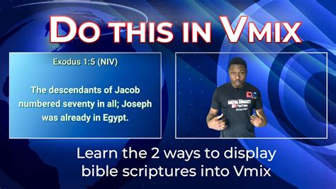 How To Display Bible Scriptures Into Vmix Youtube