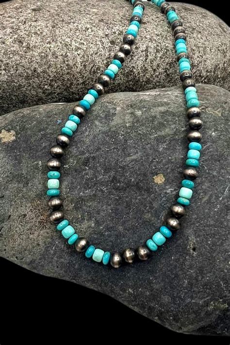 Genuine Navajo Pearl Sterling Silver Natural Turquois Gem