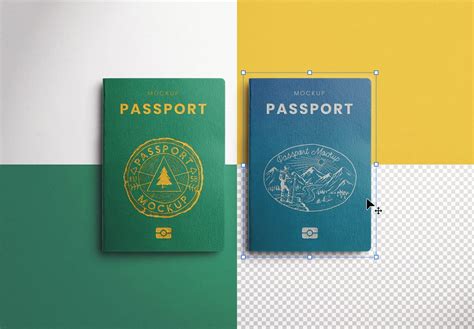 Passport Cover Mockup Custom Scene