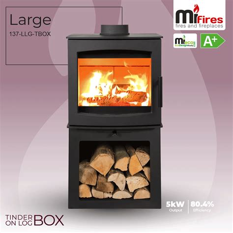 Mi Fires Tinderbox On Log Box Large 5kW ECO Design