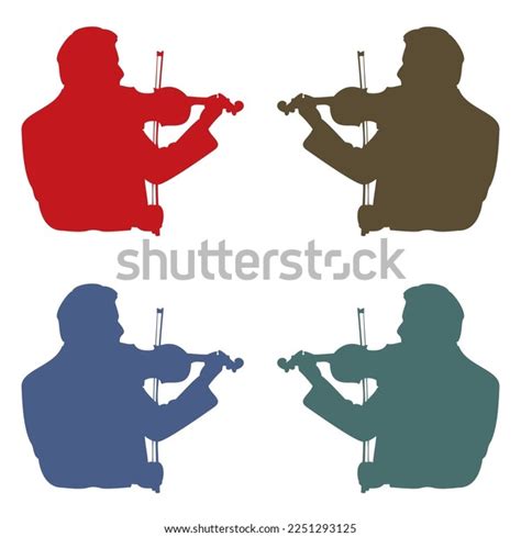 Violin Player Silhouette Vector Illustration Stock Vector (Royalty Free ...