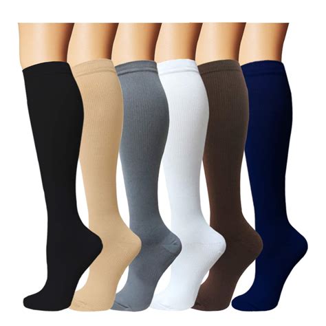 Feifanshop Pares Rodilla Alta Calcetines De Compresi N Para Hombres