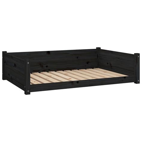 Cama Para Perros Madera Maciza De Pino Negro X X Cm Exma Es