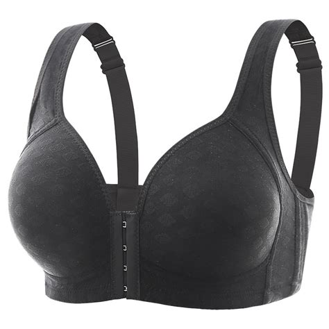 Paaisye Front Closure Posture Bra Back Support Comfort Unlined Wireless ...