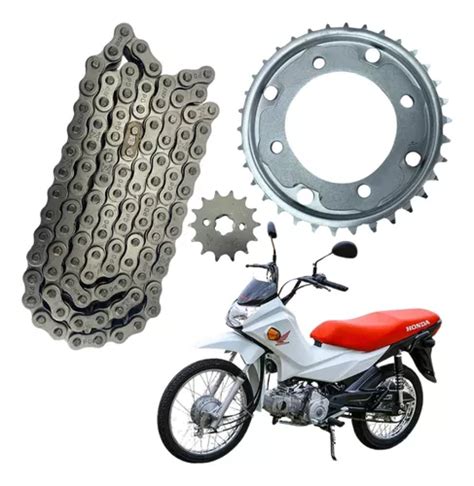 Kit Relação Honda Pop 110i Ano 2016 A 2023 Aço 1045 Parcelamento sem