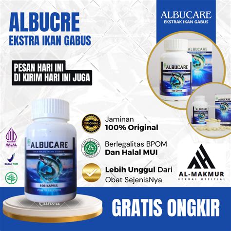 Jual Albucare Kapsul Original Ekstrak Ikan Gabus Obat Herbal