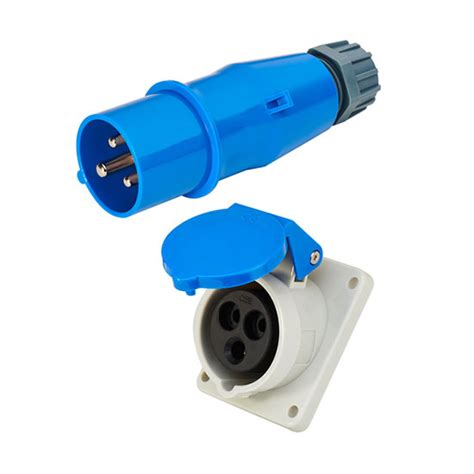 16A Industrial Plug And Socket 3 Pin IP44 Peaco Support