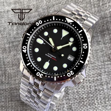 Tandorio Reloj De Pulsera Autom Tico Para Hombre Pulsera De Acero Con