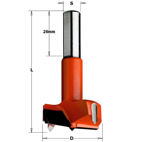 369 Hinge Boring Bits Total Length 70mm Performance Tools