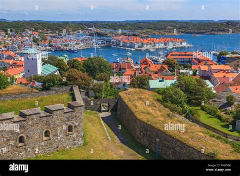 View From The Fortress Over Marstrand On The Swedish West Coast Stock