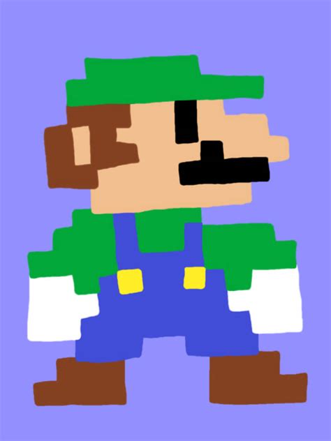 8-Bit Luigi (modern) by IAmAutism on DeviantArt