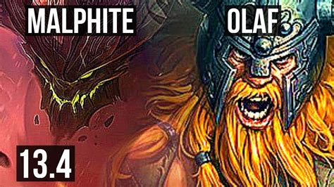 Malphite Vs Olaf Top 716 Rank 10 Malph Kr Challenger 134