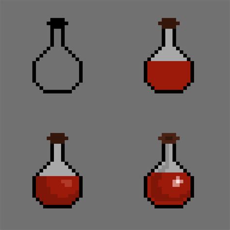 Potion Bottle Pixel Art Minecraft