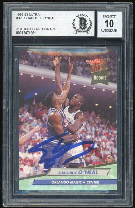 Lot Detail Shaquille O Neal Fleer Ultra Rookie Card Bas