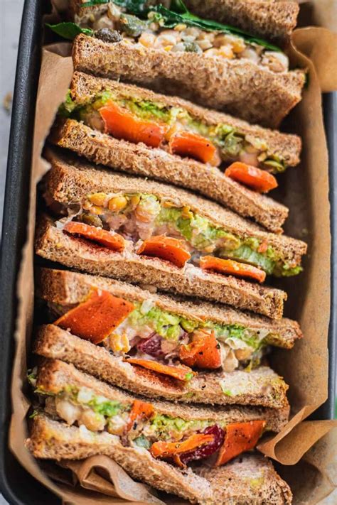 Vegan Chickpea Salad Sandwich No Mayo Oh My Veggies