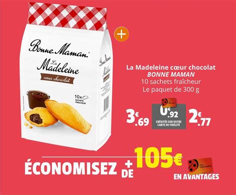 Promo La Madeleine Coeur Chocola Bonne Maman Chez Coccimarket