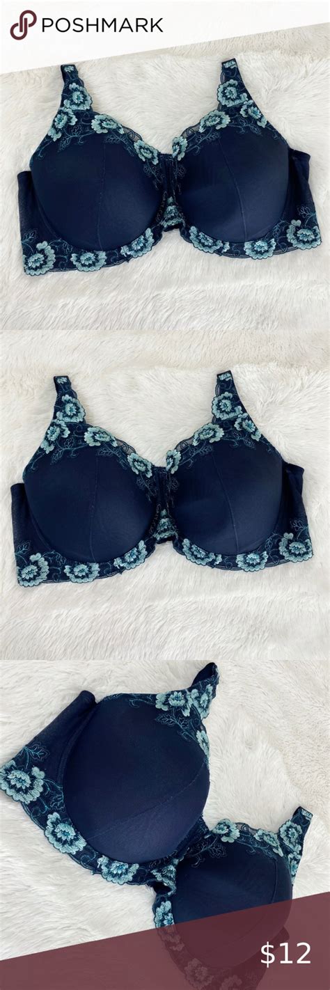 Serenada Catherines Plus Size Bras Blue Floral Plus Size Bra Bra