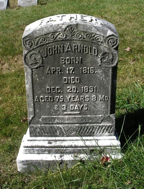 John Arnold M Morial Find A Grave